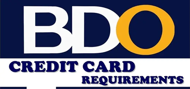 BDO Credit Card Requirements