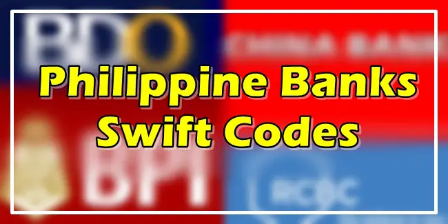 Philippine Banks Swift Codes