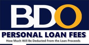 BDO Personal Loan Fees