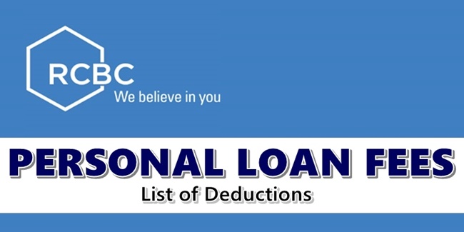 RCBC Personal Loan Fees Deductions