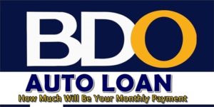 BDO Auto Loan
