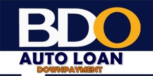 BDO Auto Loan Downpayment