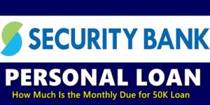 Security Bank Personal Loan