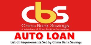China Bank Auto Loan