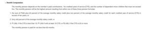 SSS Pension Computation