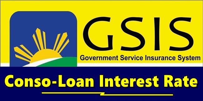 GSIS Conso-Loan Interest Rate