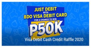 BDO Visa Debit Cash Credit Raffle 2020