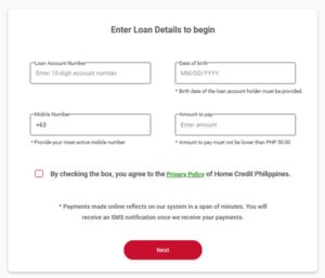 Home Credit Online Payment