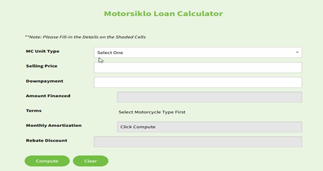 motorcycle loan calculator