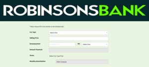 Robinsons Bank Car Loan Calculator