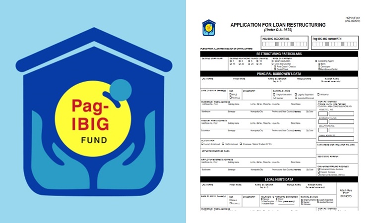 Pag-IBIG Application Form for Loan Restructuring