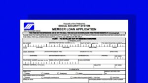 SSS Cash Loan Application Form