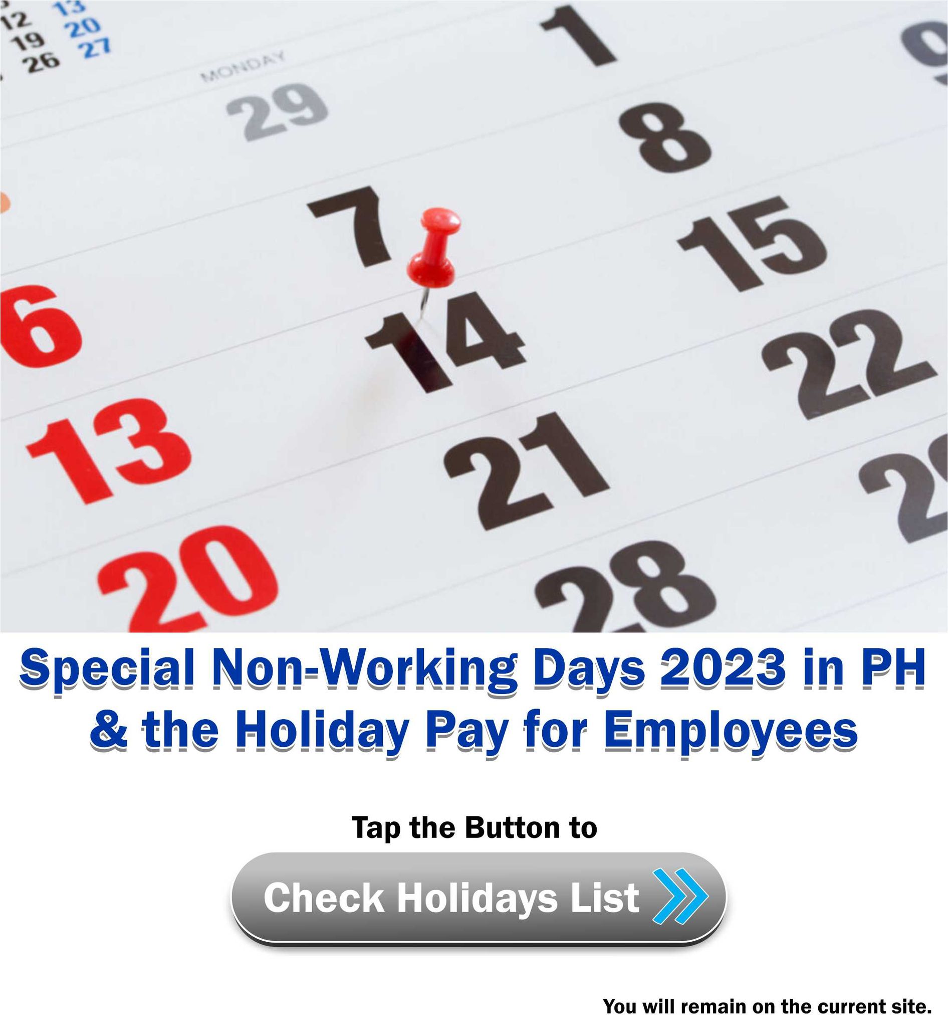 Special Non-Working Days ads