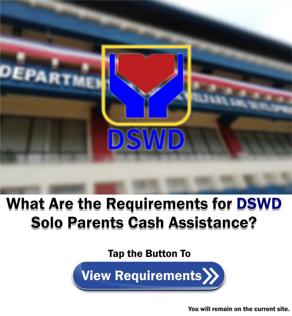 DSWD Solo Parents Cash Assistance Requirements