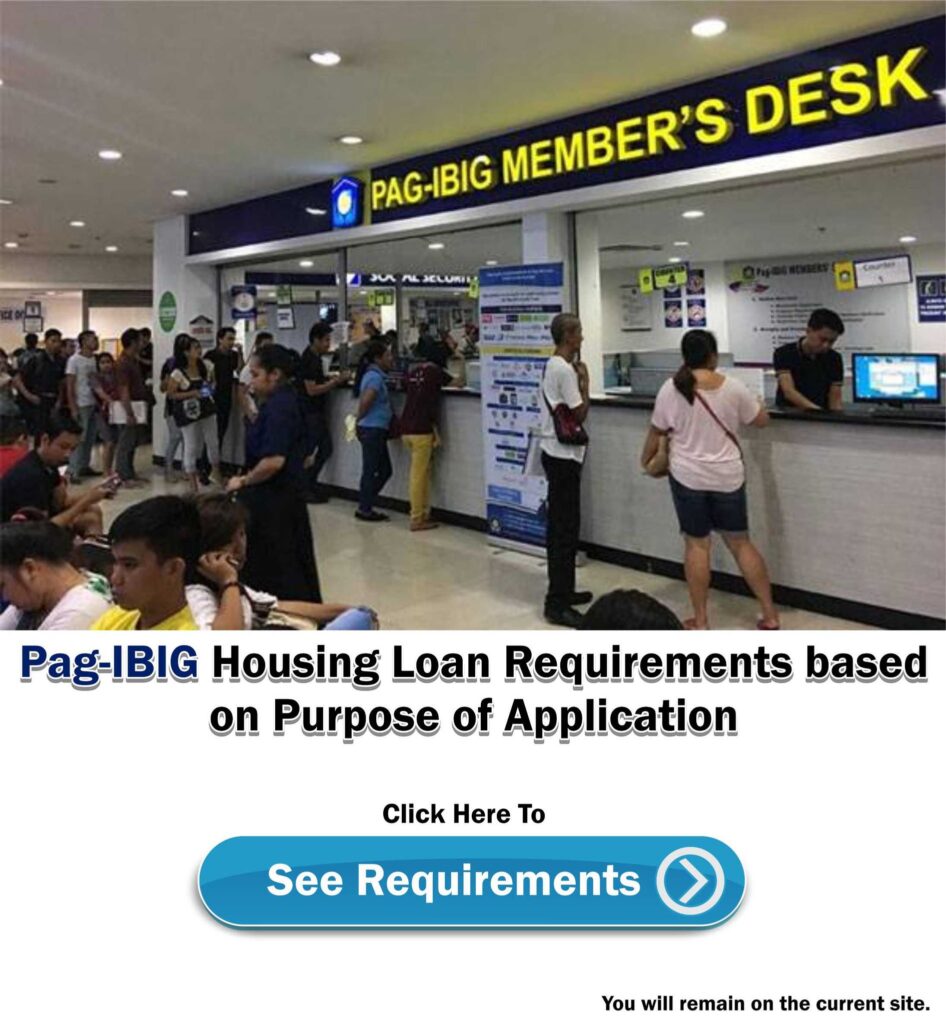 Pag-IBIG Housing Loan Requirements
