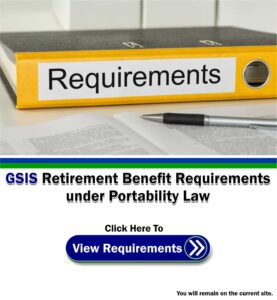 Requirements GSIS Portability Law ads