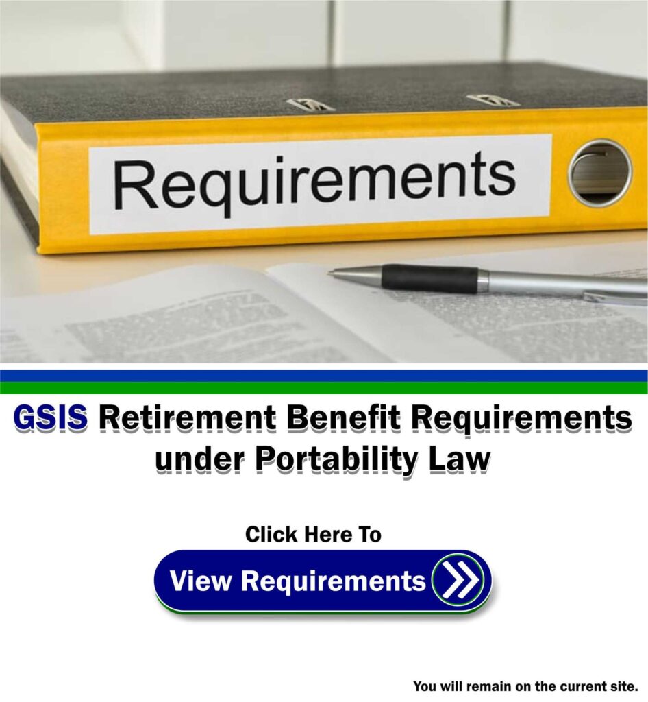 Requirements GSIS Portability Law ads