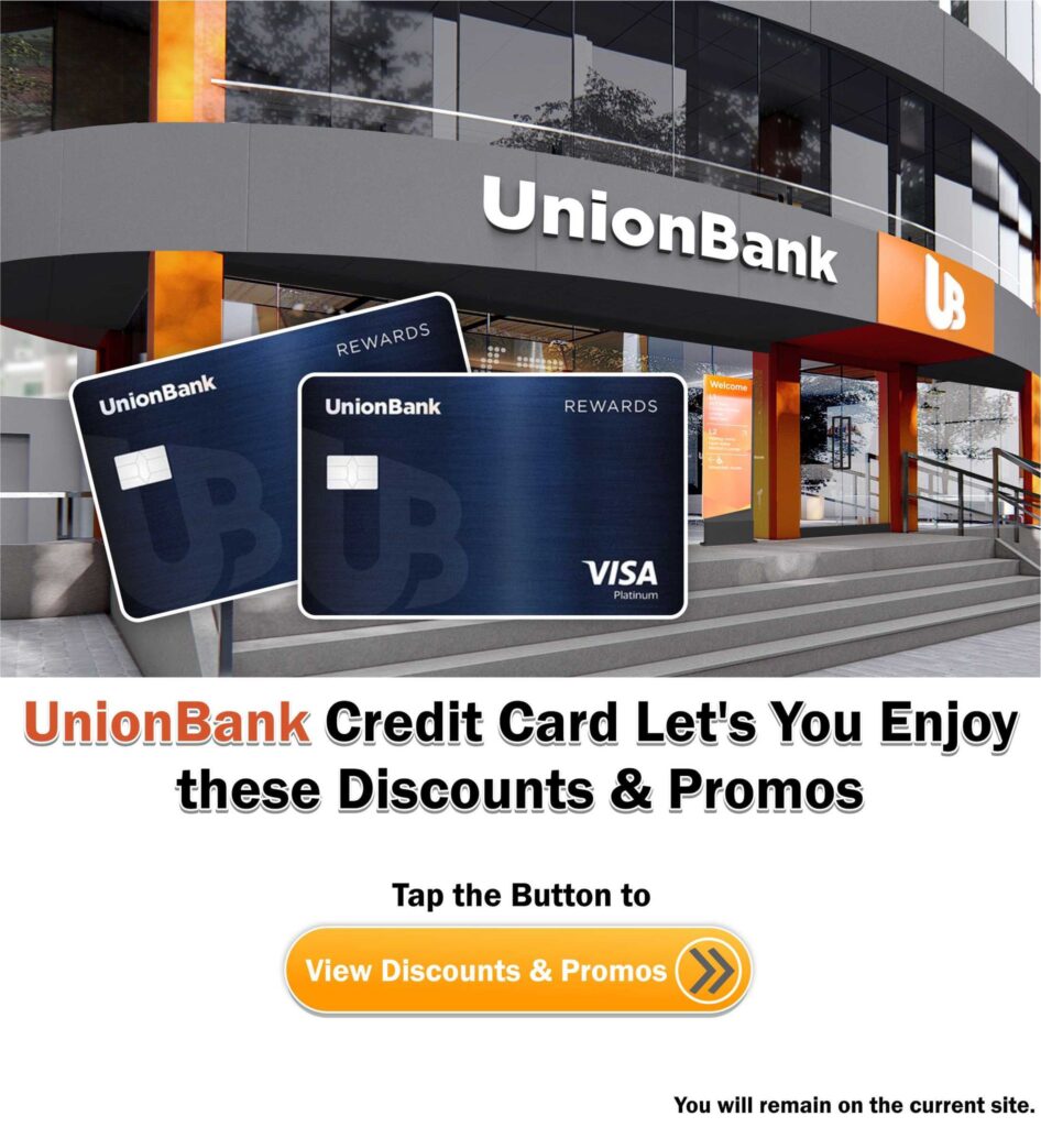 UnionBank Credit Card Discounts and Promos