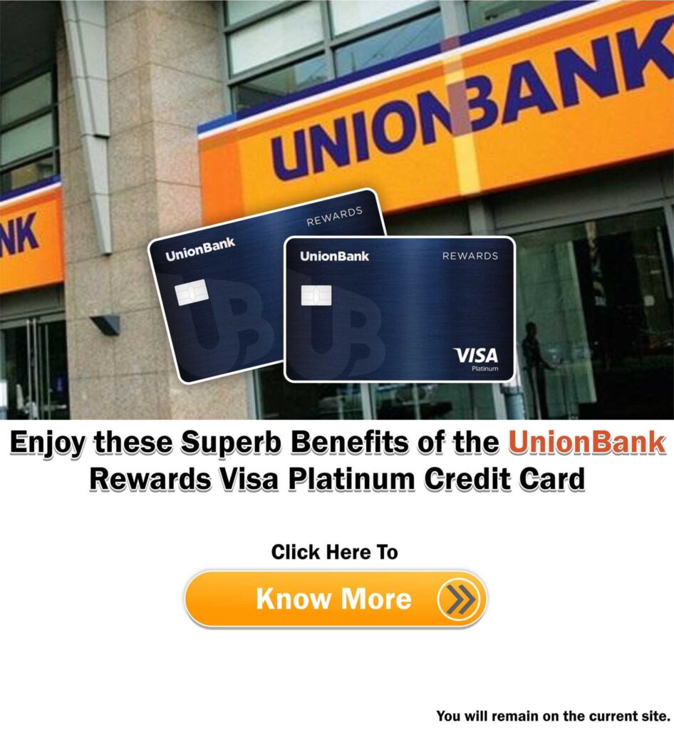 UnionBank Rewards Visa Platinum Credit Card Benefits