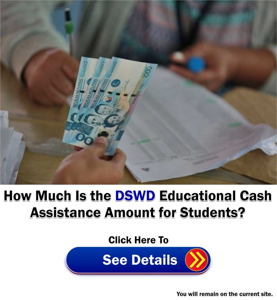 DSWD Educational Cash Assistance Amount