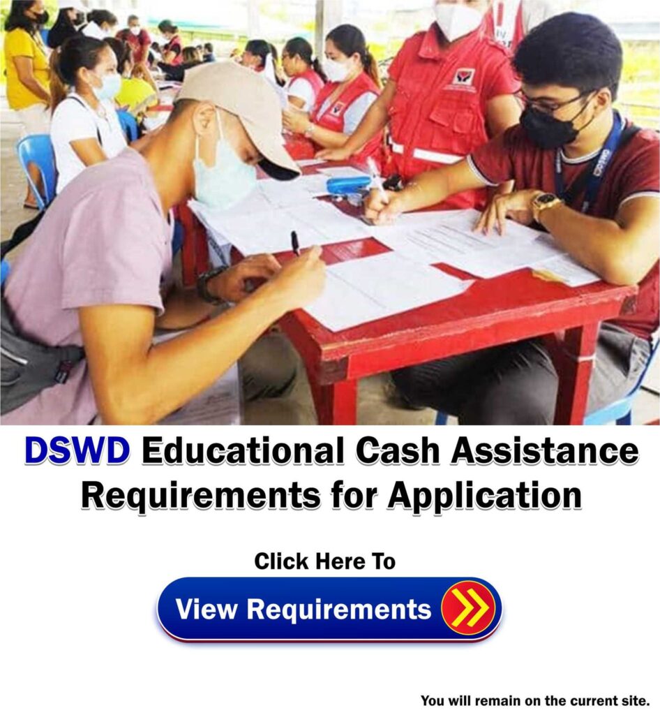 DSWD Educational Cash Assistance Requirements