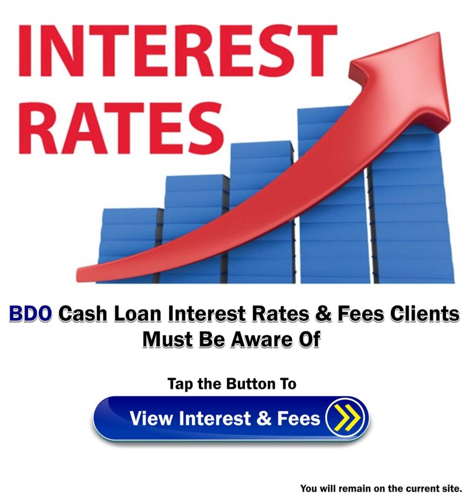 BDO Cash Loan Interest Rates
