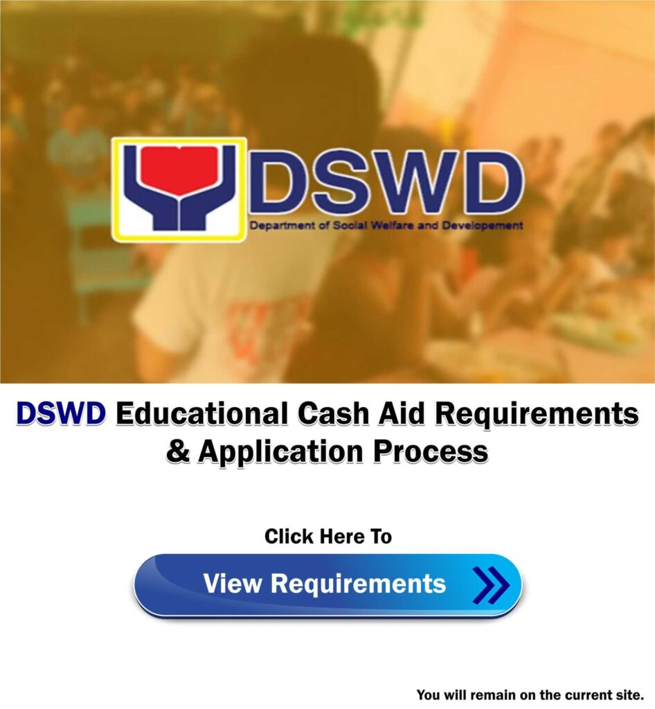 DSWD Educational Cash Aid Requirements