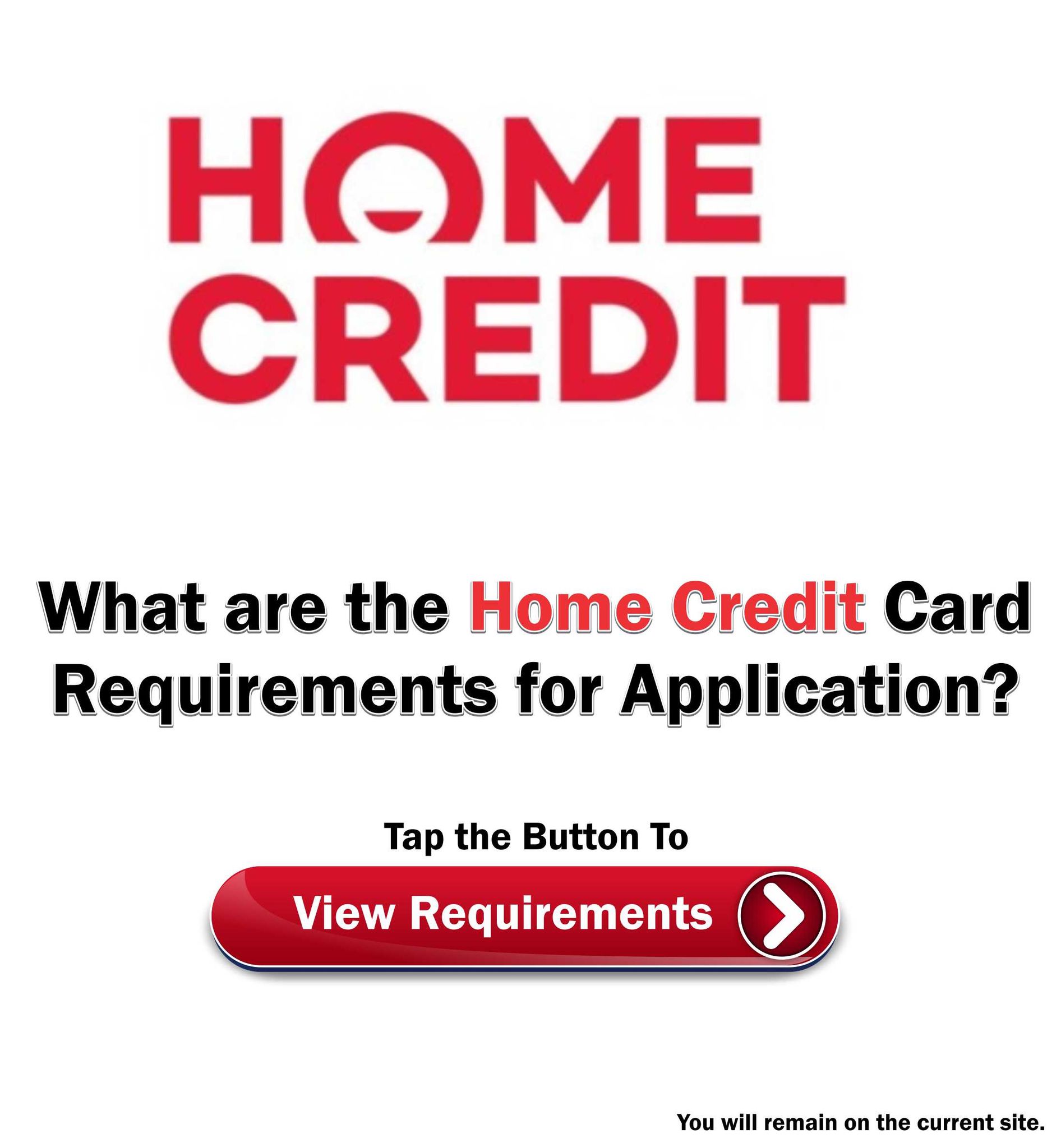 Home Credit Card Requirements