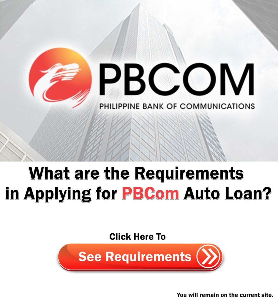 PBCom Auto Loan Requirements