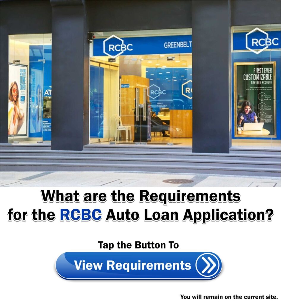 RCBC Auto Loan Requirements