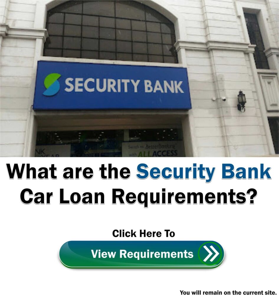 Security Bank Car Loan Requirements