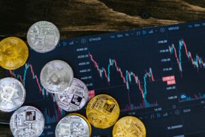 crypto coins and chart
