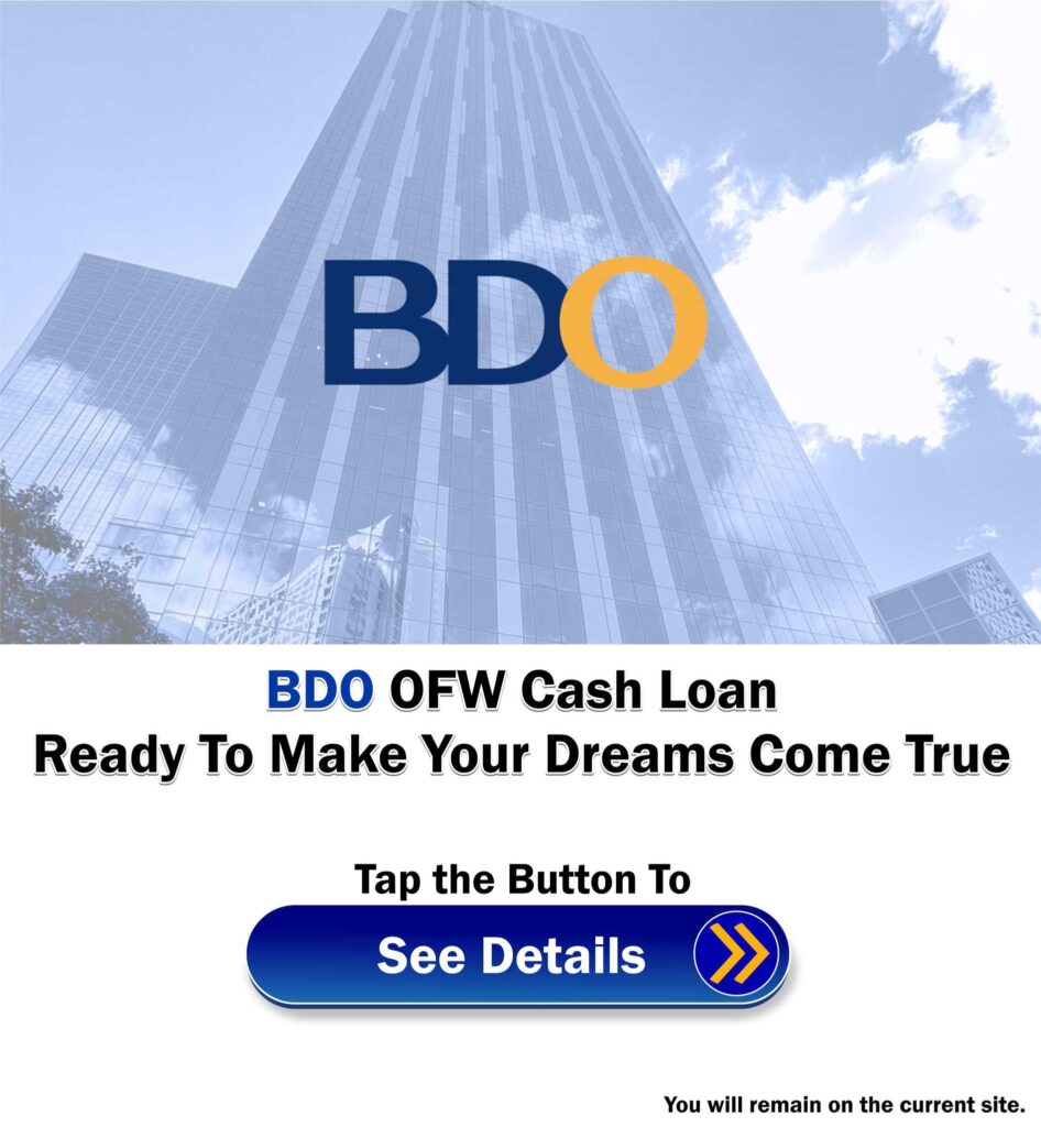 BDO OFW Cash Loan