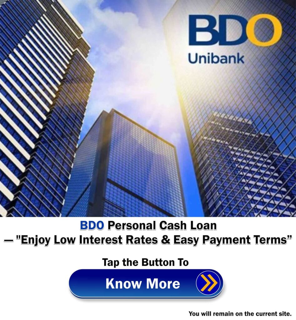 BDO Personal Cash Loan