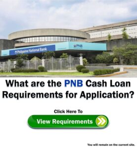 PNB Cash Loan Requirements