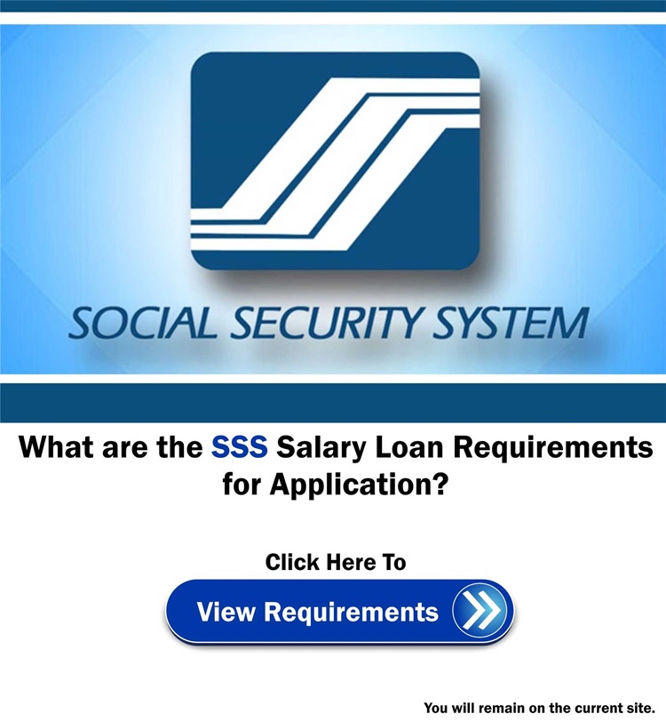 SSS Salary Loan Requirements
