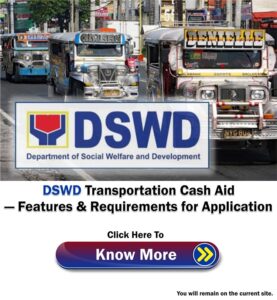 DSWD Transportation Cash Aid